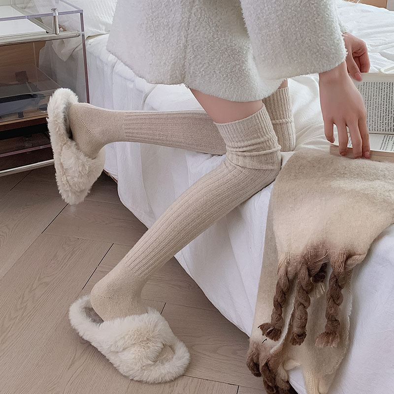 Thermal Sock Wool - 2025秋冬 レディース ストッキング ウール カシミヤ 裏起毛
