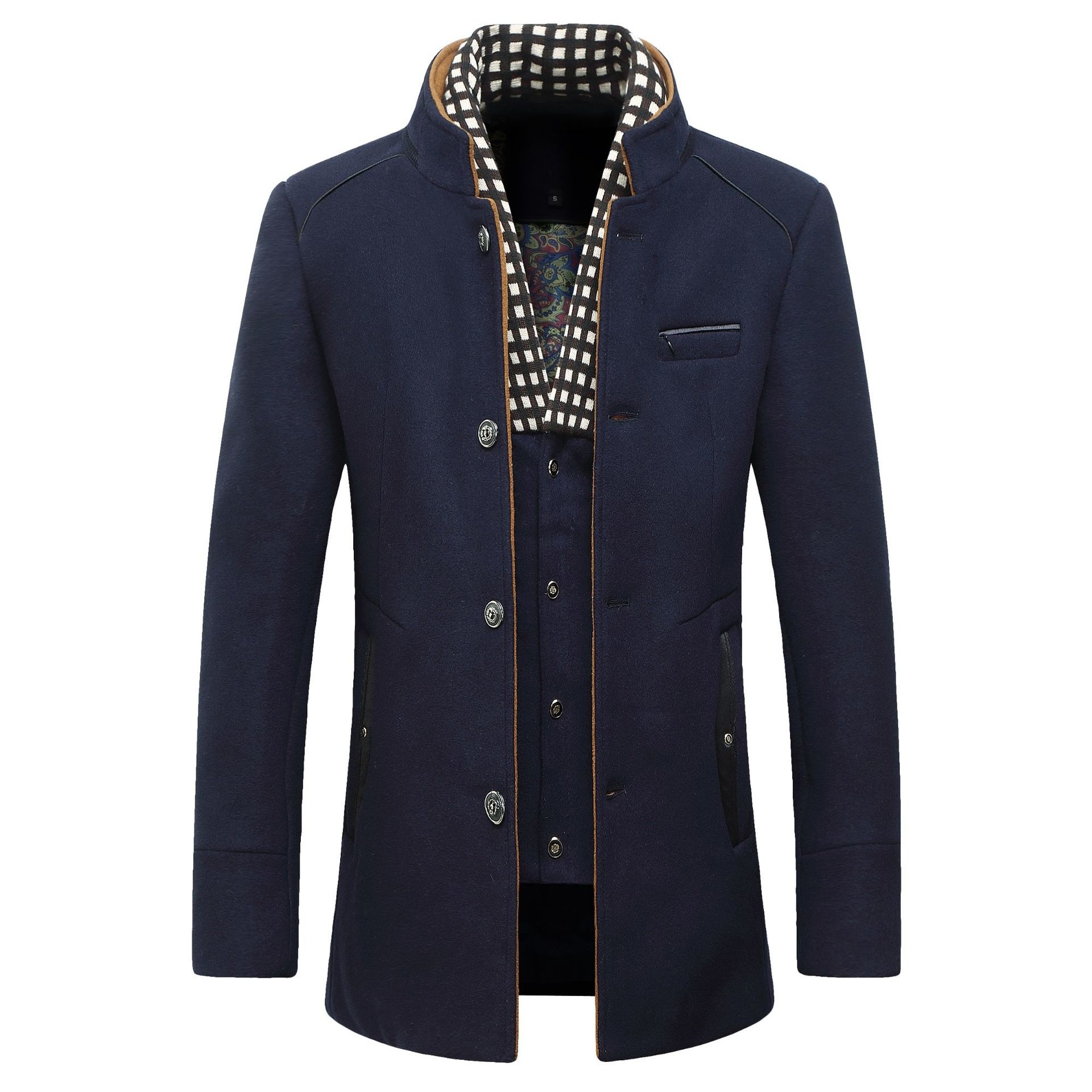 Wool Coat Peacoat - 男性用のクラシックなウールのジャケット,ダブルブレスト,ウールブレンド,カジュアル,男性用