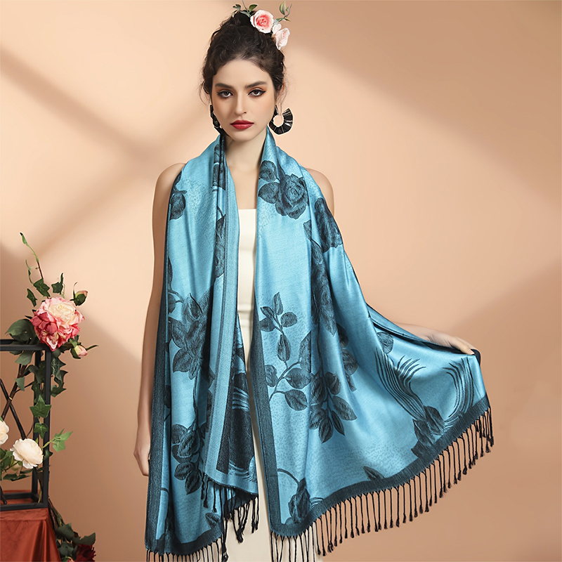 Cashmere Pashmina Wrap - 女性用タッセル付き厚手カシミヤブランケット、パシュミナラップ、Warm shawl、ネックカチ、ポンチョ、砂時計、新しい冬、2021、毛布デザイン
