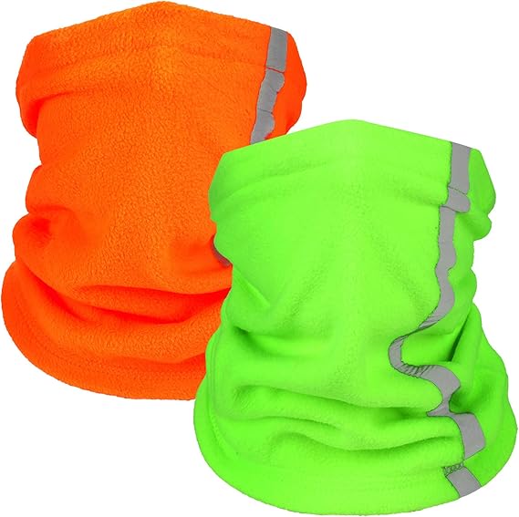 Neck Gaiter Fleece - 男性と女性のためのフリースネックゲートル,反射,安全,バラクラバ,暖かいバンダナ,冬のスカーフ,暖かい,視認性