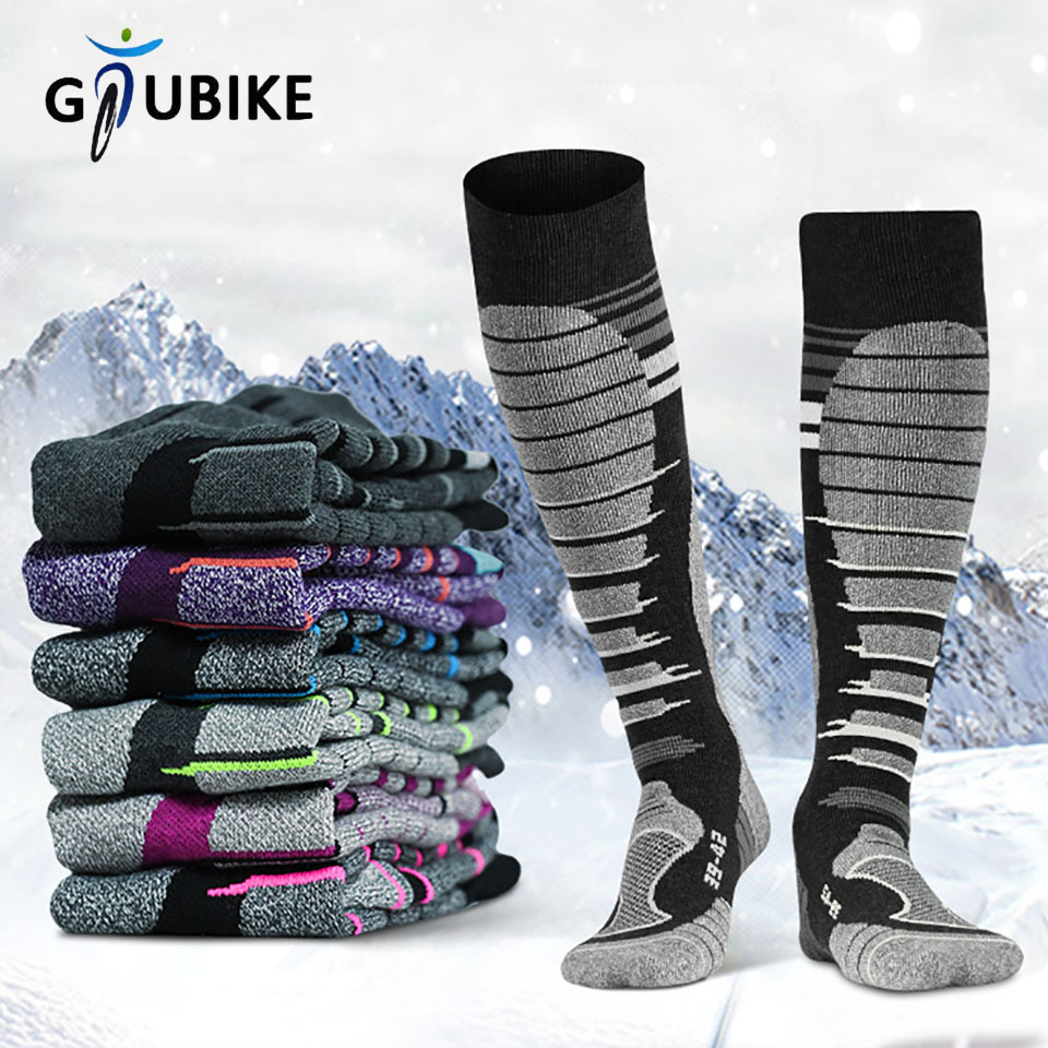 Thermal Sock Wool - GTUBIKE メリノウールスキーソックス、スノーボード、雪、冬用の防寒ソックス、サーマルニーハイウォームソックス、ハンティング用
