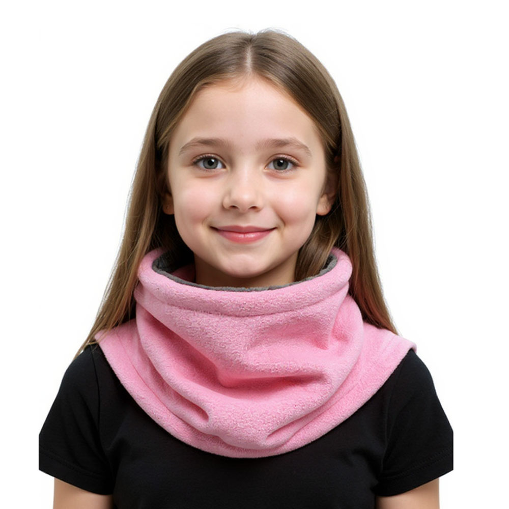 Neck Gaiter Fleece - 冬用暖かいプラッシュフリースガールズスカーフ、キッズネックゲイター（女の子用）、女性用カラースカーフマフラー（8歳以上）、女の子用子供用スカーフ