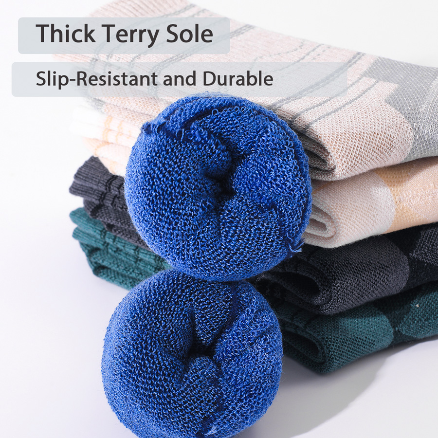 Thermal Sock Wool - メリノウールブーツソックス、保温性のある暖かい冬用厚手クッション、吸湿性のあるクルーブーツ、女性と男性向け、冬の必需品