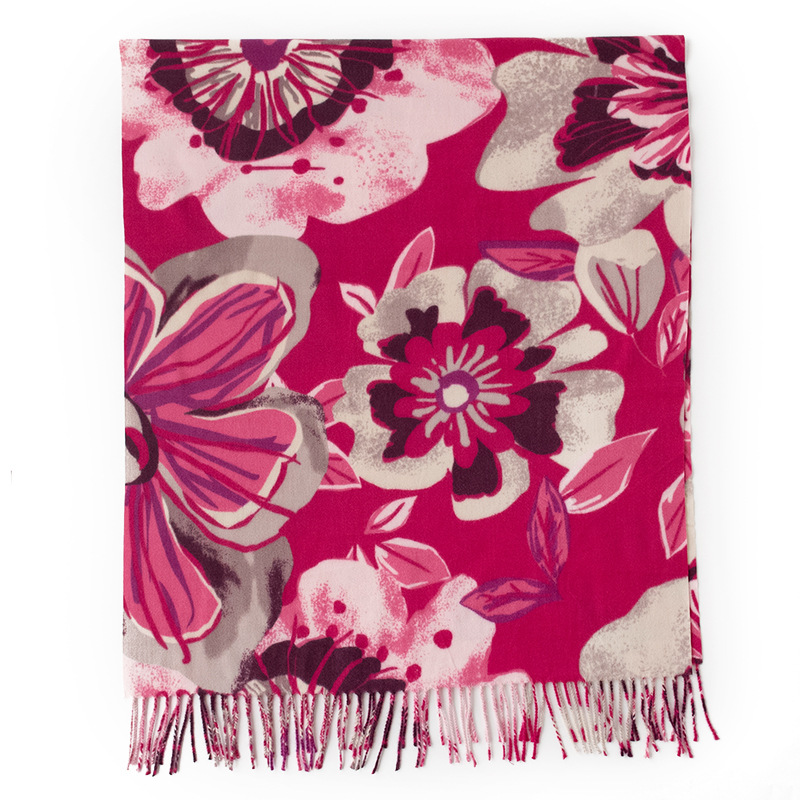 Cashmere Pashmina Wrap - 高級スカーフカシミヤパシュミナ冬の新ショール厚く暖かいファッションショールとラップ女性タッセル Bufanda 花プリントスカーフ