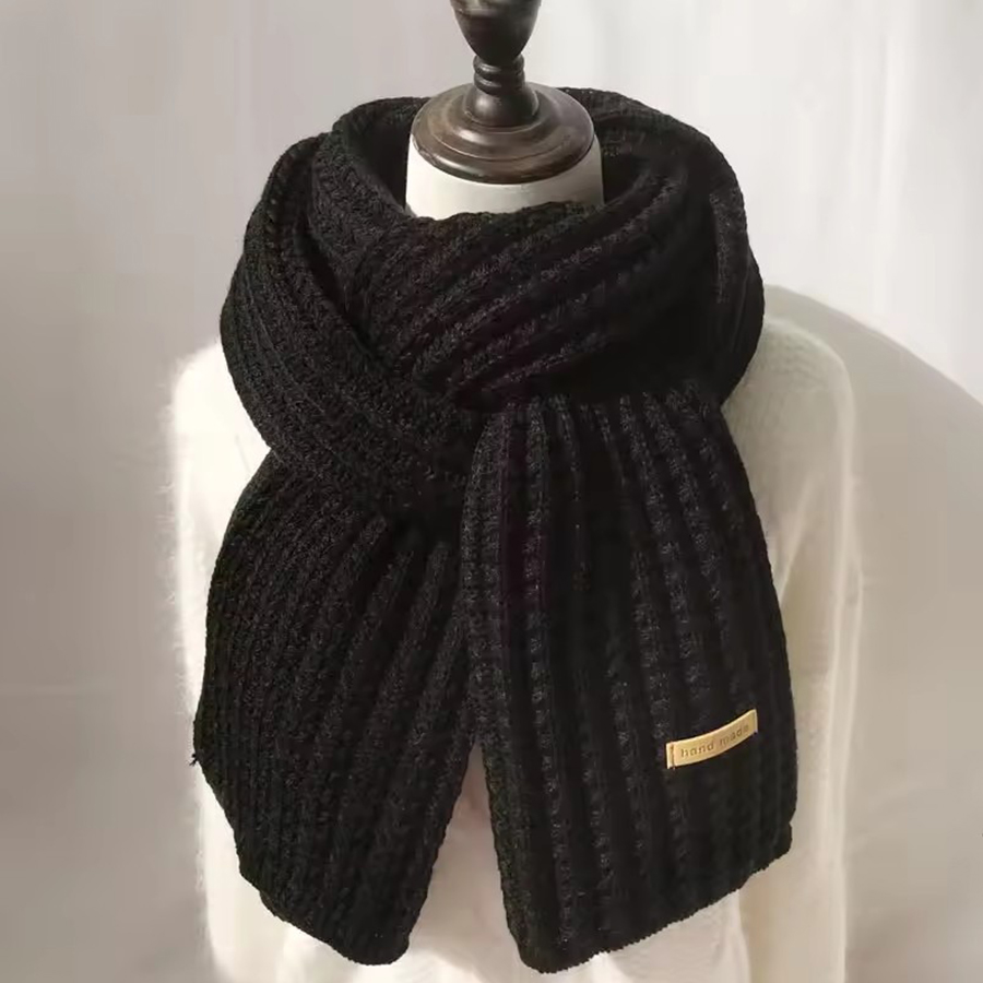 厚手のケーブルニット暖かいカシミヤスカーフネッカチーフ冬用ロ - Wool Scarf Men のレビューと価格