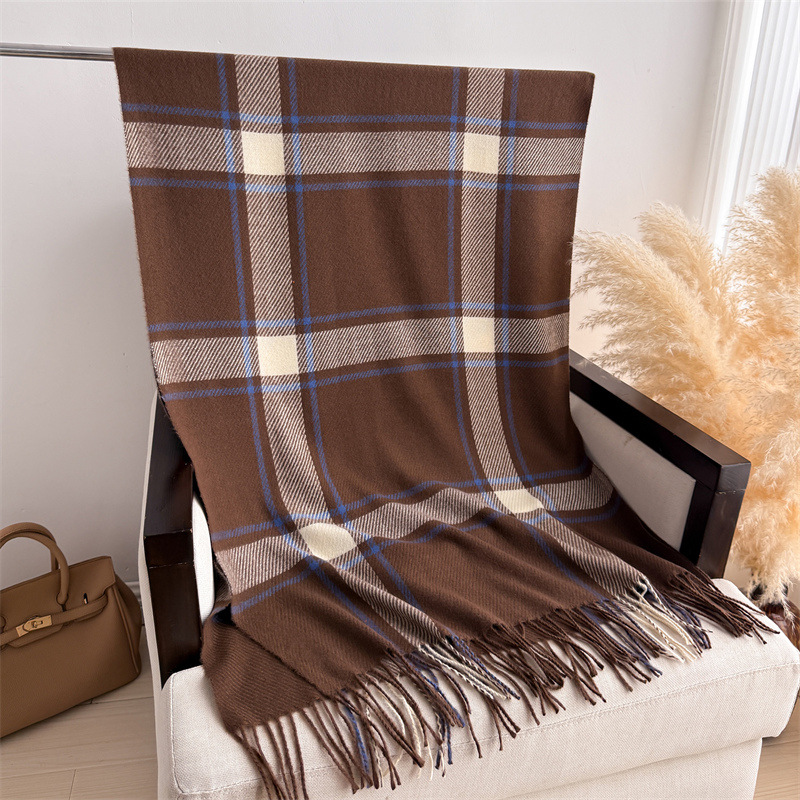 2025年新作冬物 レディース チェック柄 カシミヤ スカー - Cashmere Pashmina Wrap のレビューと価格
