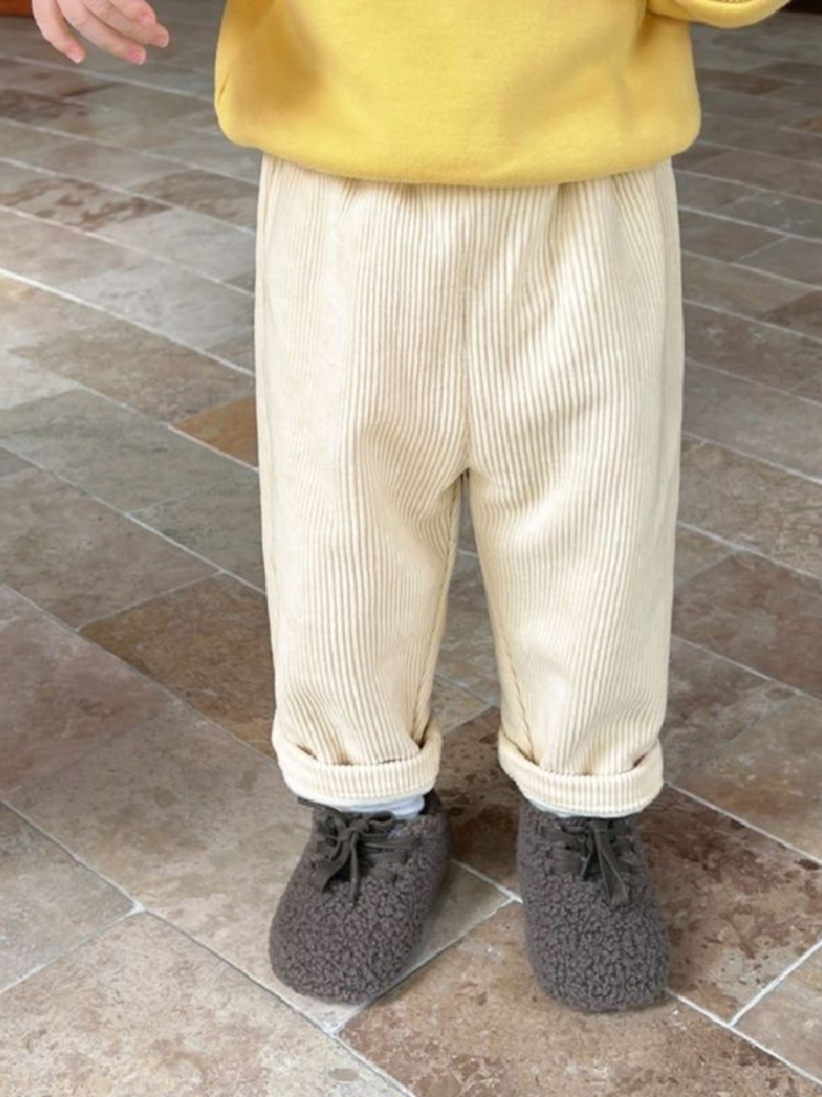 秋冬フリース裏地付きコーデュロイストレートレッグカジュアルパ - Corduroy Pant Warm のレビューと価格