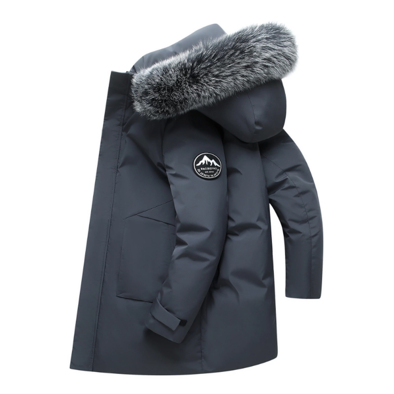 秋冬男性防風ダウンジャケットコートメンズウォームホワイトダッ - Down Jacket Packable のレビューと価格