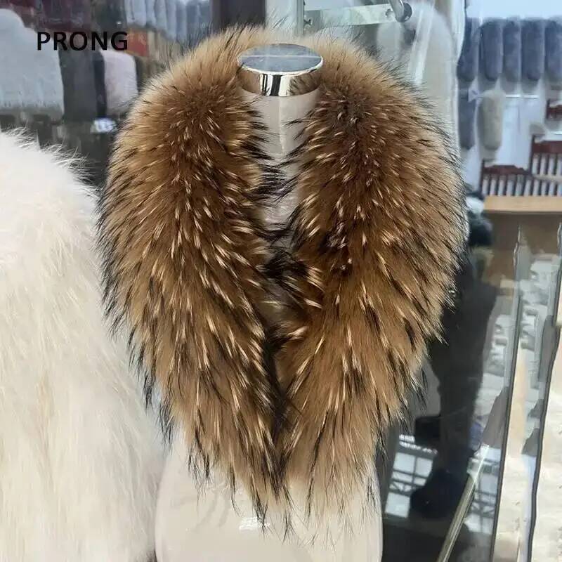 天然アライグマの毛皮の襟,女性用,本物の毛皮のスカーフ,豪華 - Shawl Wrap Winter のレビューと価格