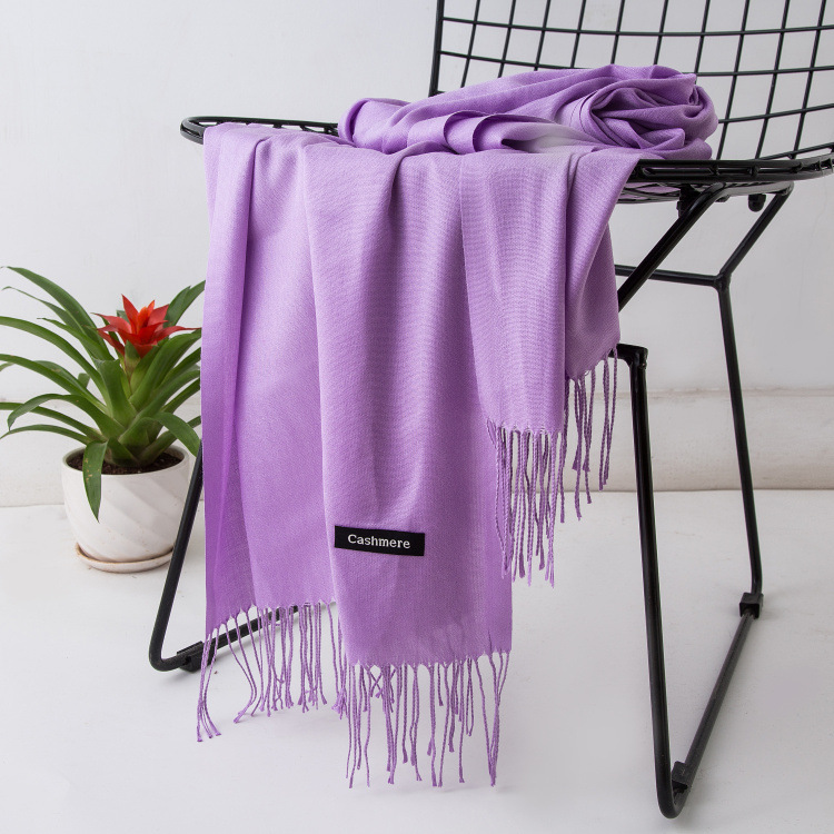 36 色薄型模造カシミヤタッセル女性スカーフショールラップ女 - Cashmere Pashmina Wrap のレビューと価格
