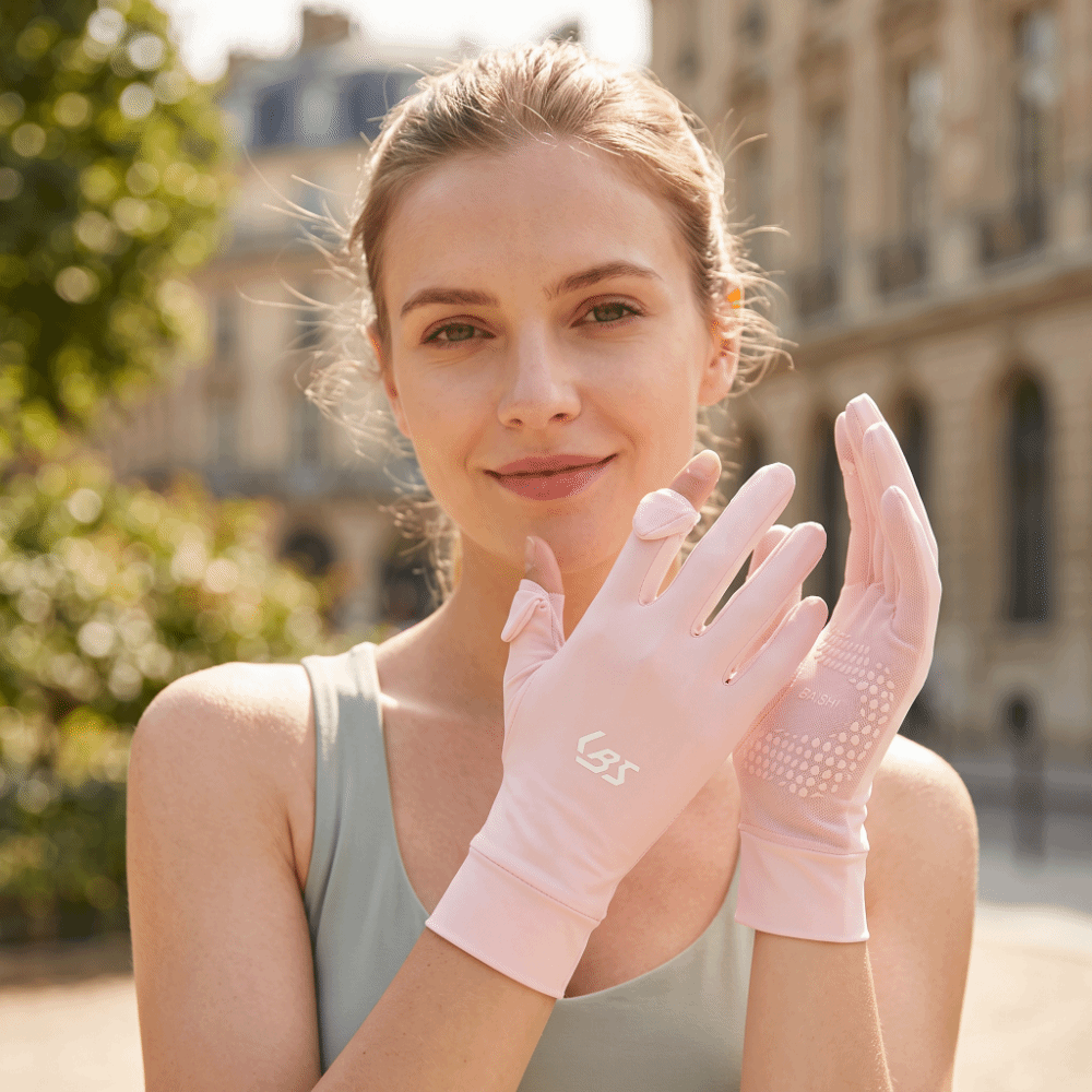 女性用アイスシルク UV 保護手袋ノンスリップタッチスクリー - Touch Screen Gloves のレビューと価格