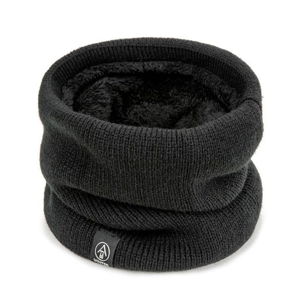 ファッションソフトニットネックウォーマー厚みのある裏地保温ネ - Wool Scarf Men のレビューと価格
