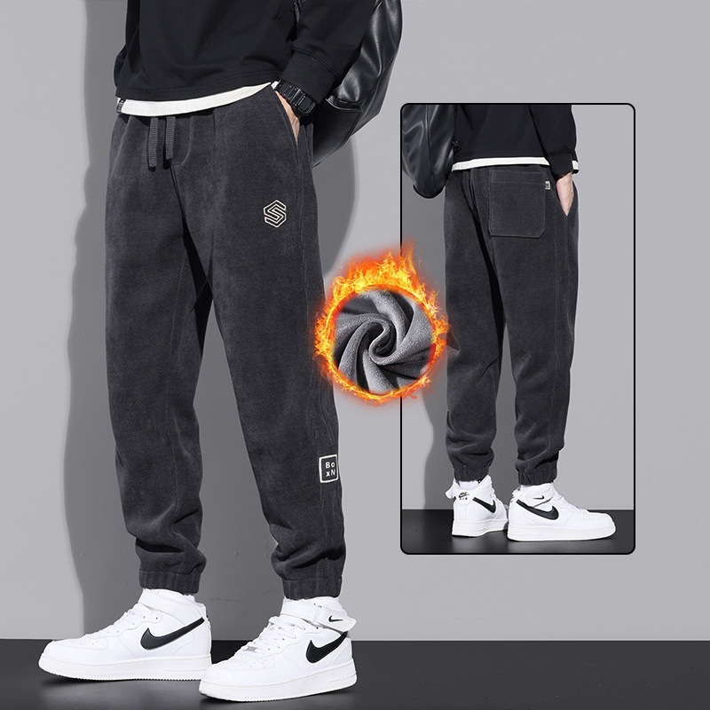 メンズコーデュロイスウェットパンツ春秋裏地付きルーズスポーツ - Corduroy Pant Warm のレビューと価格