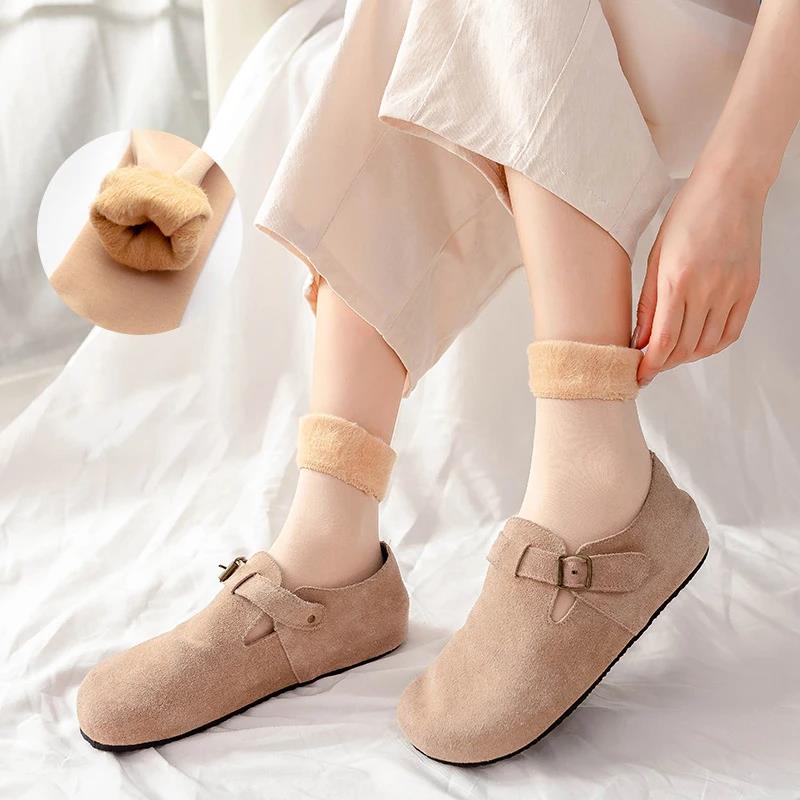 女性用サーマルスノーソックス 秋と冬 厚手 暖かいショートソ - Thermal Sock Wool のレビューと価格
