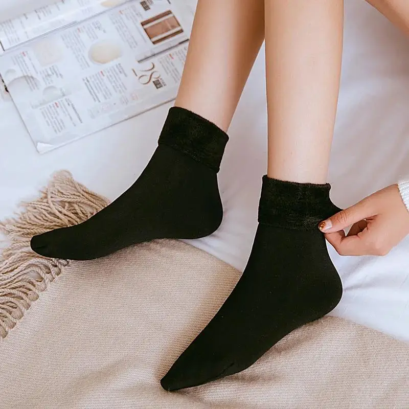 女性用サーマルスノーソックス 秋と冬 厚手 暖かいショートソ - Thermal Sock Wool のレビューと価格