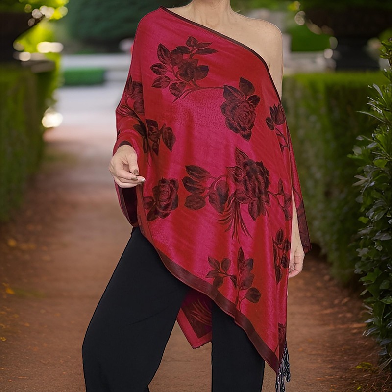 女性用タッセル付き厚手カシミヤブランケット、パシュミナラップ - Cashmere Pashmina Wrap のレビューと価格