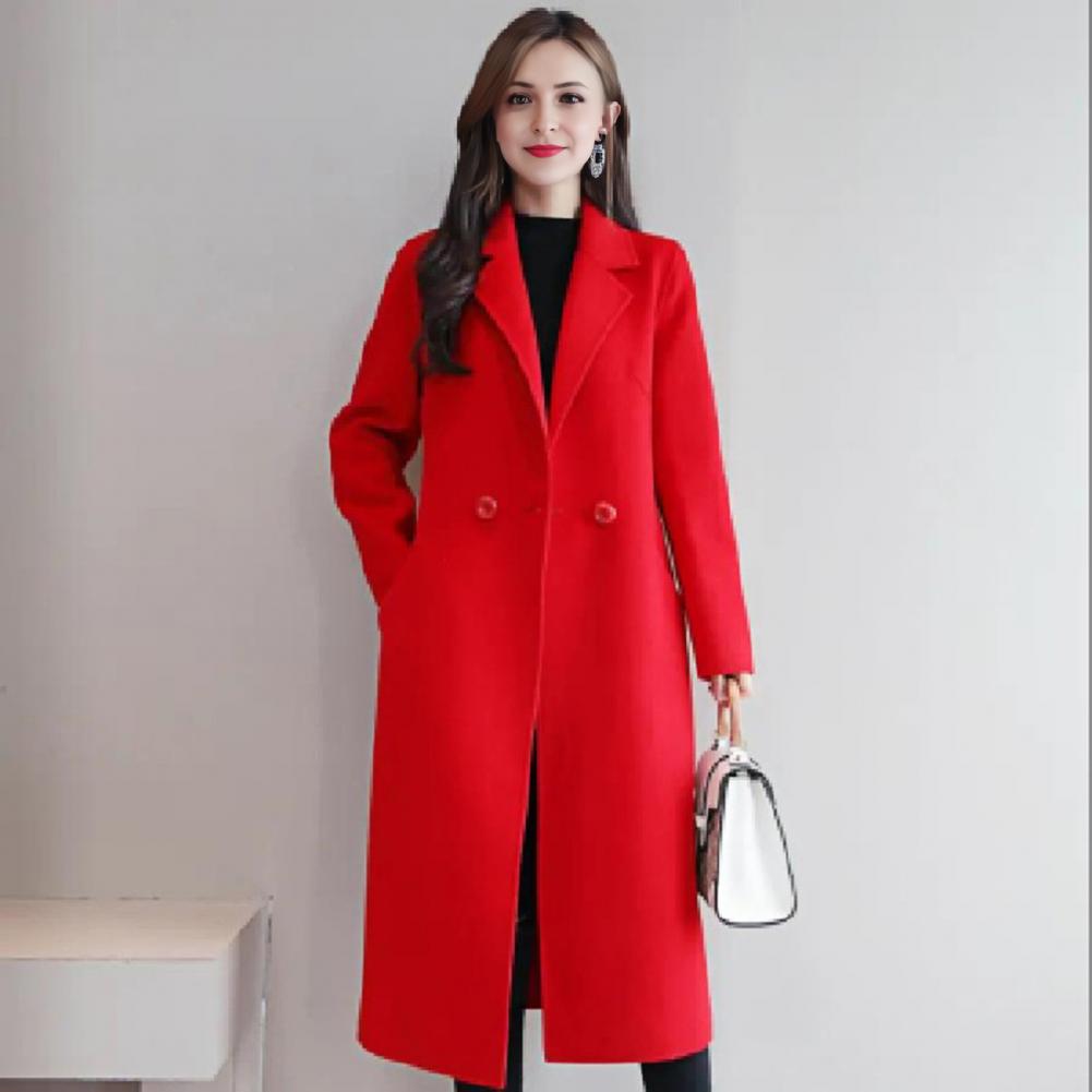 レディースウールコート 無地 ロングジャケット レディースウ - Wool Coat Peacoat のレビューと価格