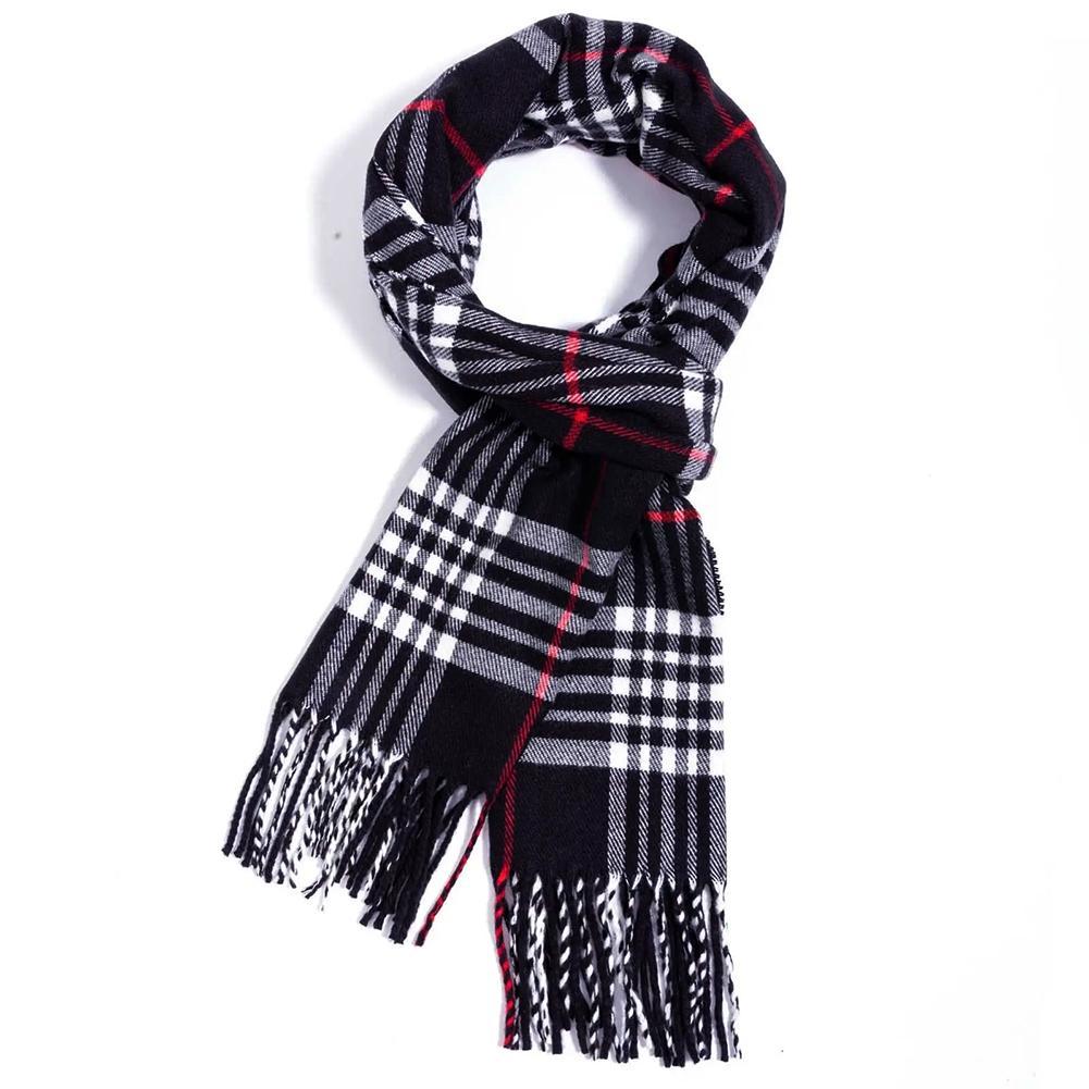英国スタイルの冬のスカーフフェイクカシミアカップルショール、 - Wool Scarf Men のレビューと価格