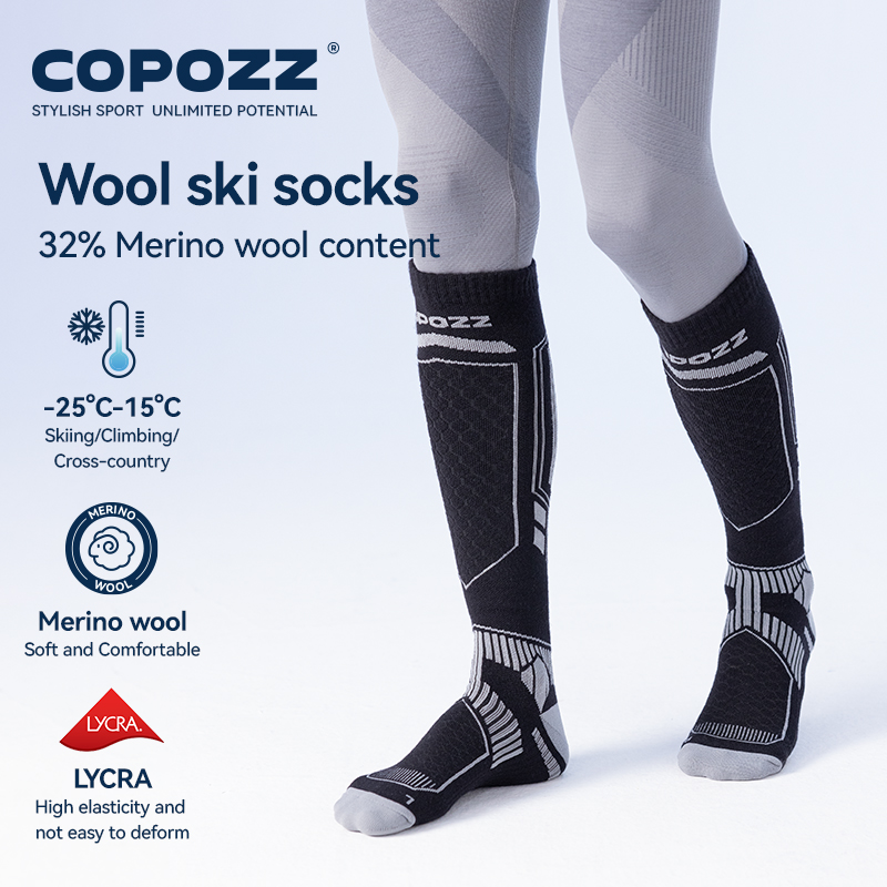 COPOZZ メリノウール冬スキーソックス男性女性サーマルニ - Thermal Sock Wool のレビューと価格