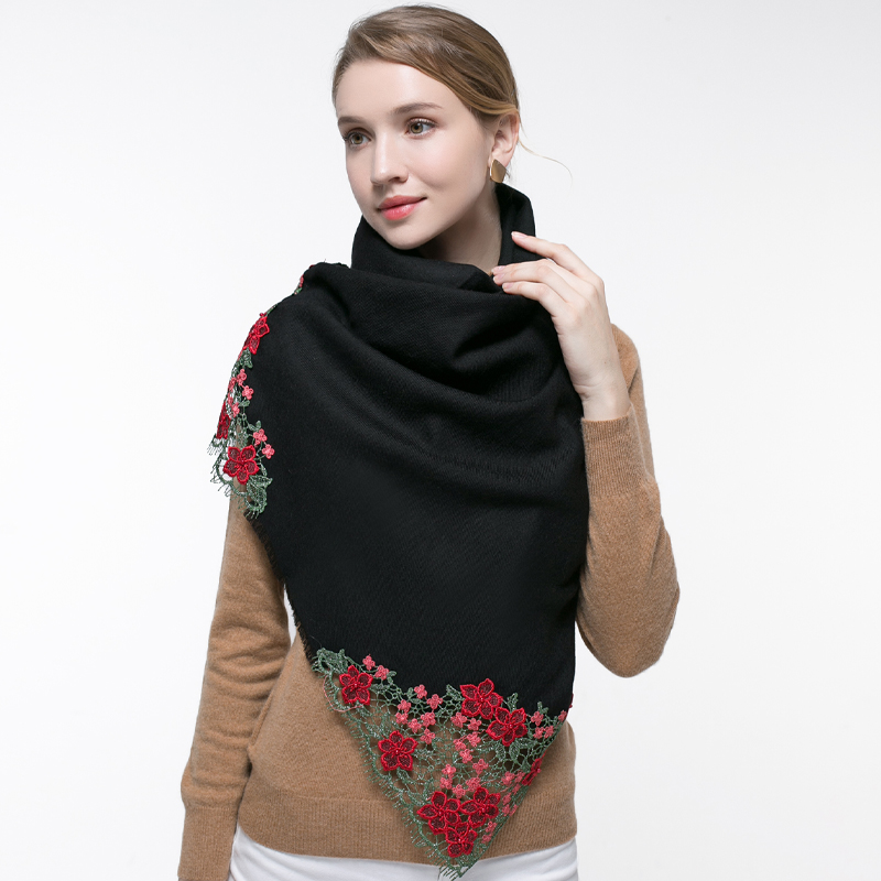 100% リアルウールピンクスカーフ女性のための冬のファムシ - Cashmere Pashmina Wrap のレビューと価格