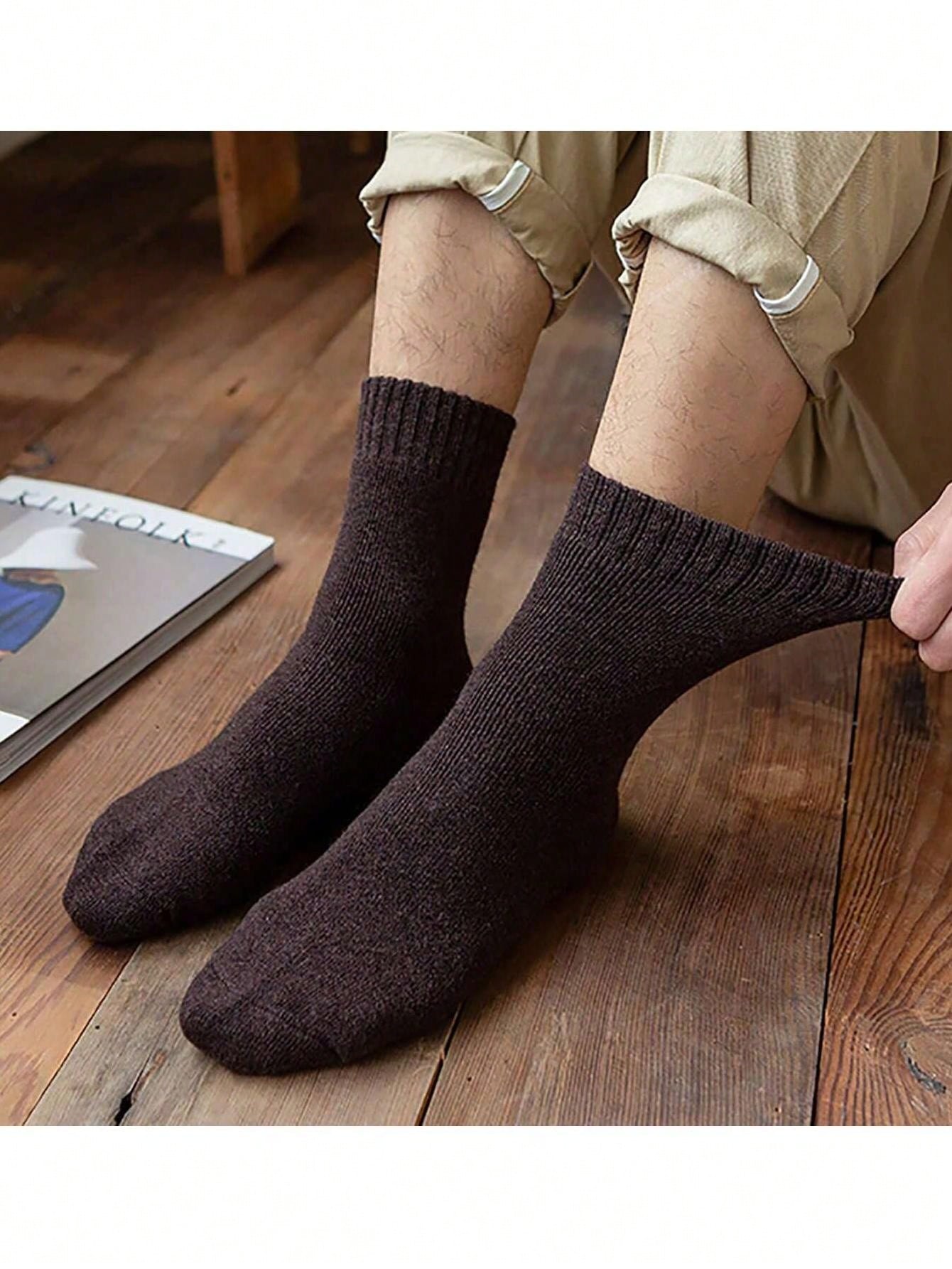 1 ペア冬暖かい女性靴下メリノウール男性超厚い固体に対して寒 - Thermal Sock Wool のレビューと価格