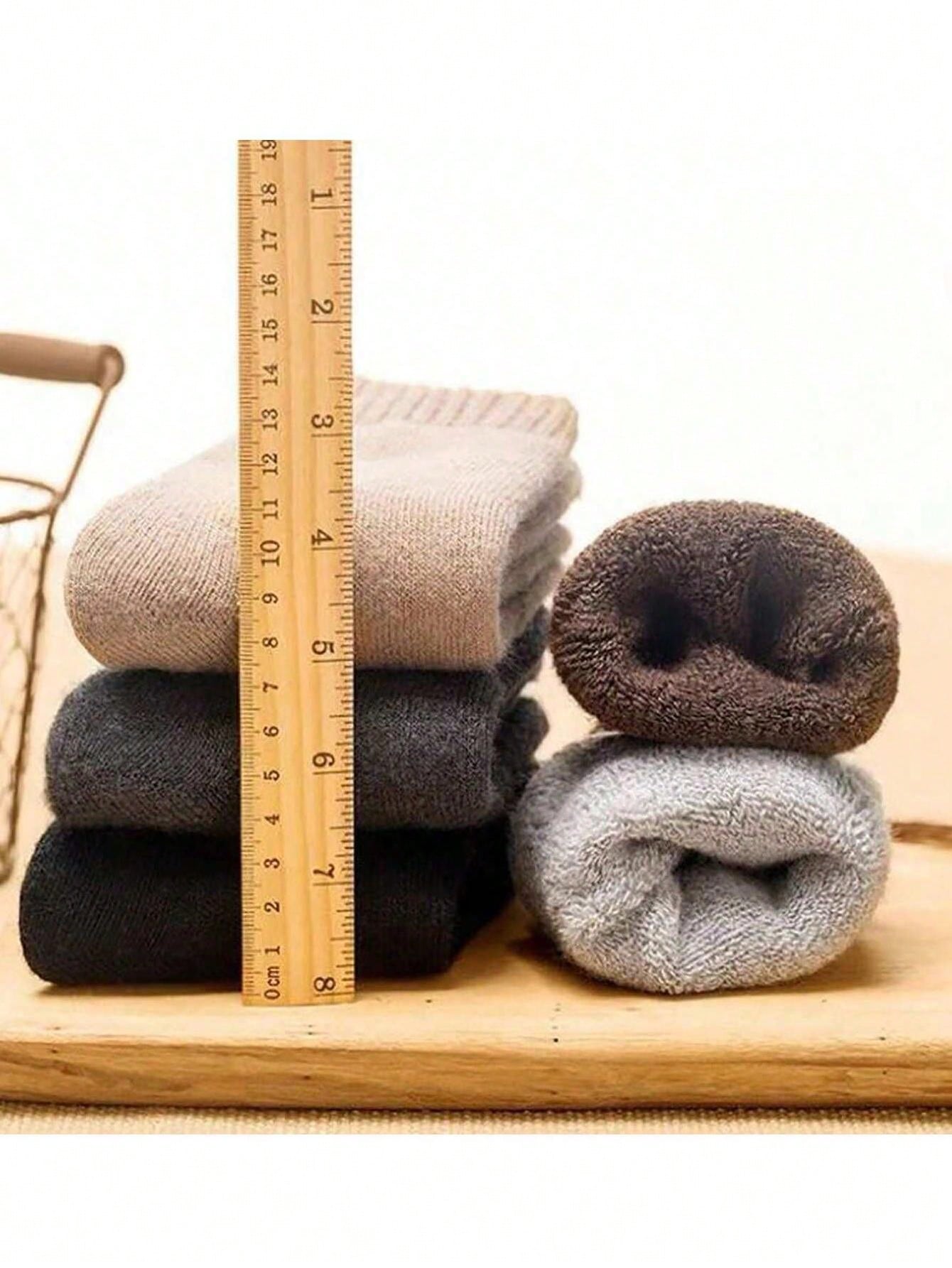 1 ペア冬暖かい女性靴下メリノウール男性超厚い固体に対して寒 - Thermal Sock Wool のレビューと価格