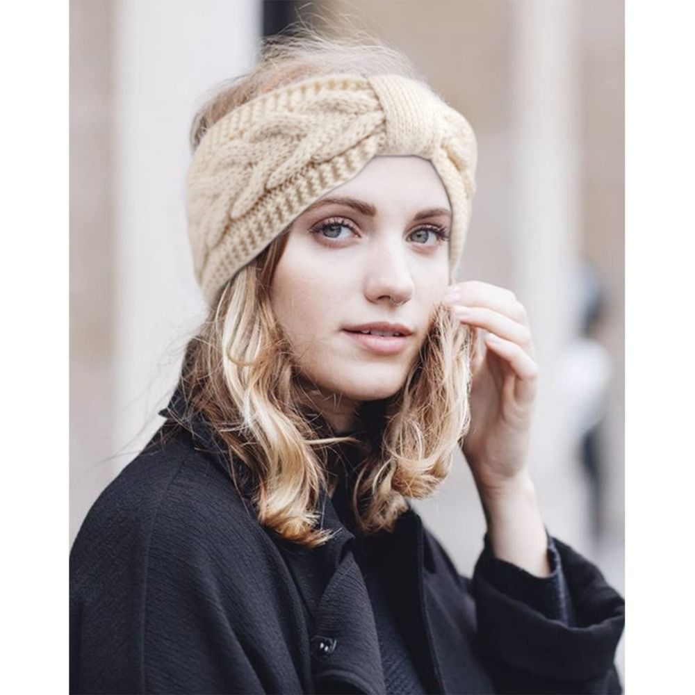 冬ニット女性用ヘッドバンド 厚手フリース裏地付きクロシェター - Winter Headband Fleece のレビューと価格