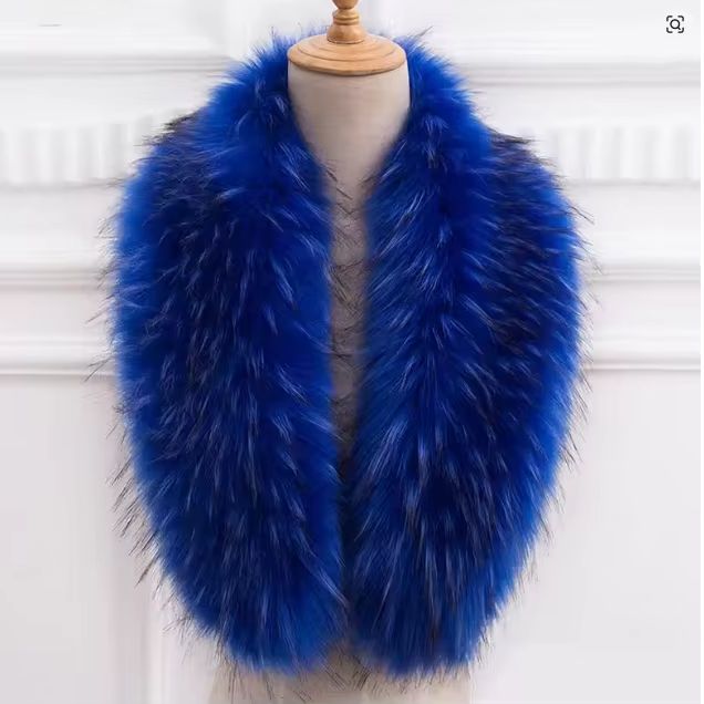 天然毛皮の首輪本物のアライグマの毛皮キツネの首輪ナチュラルス - Shawl Wrap Winter のレビューと価格