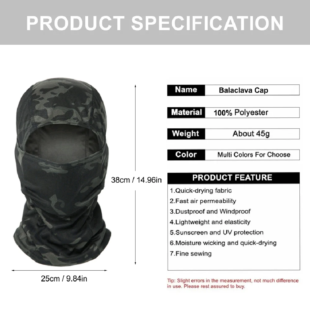 迷彩柄バラクラバ帽子 サイクリング フルフェイスマスク アウ - Balaclava Ski Mask のレビューと価格