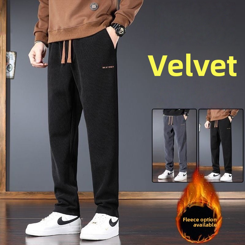 厚手のコーデュロイワークパンツメンズカジュアルストレートレッ - Corduroy Pant Warm のレビューと価格