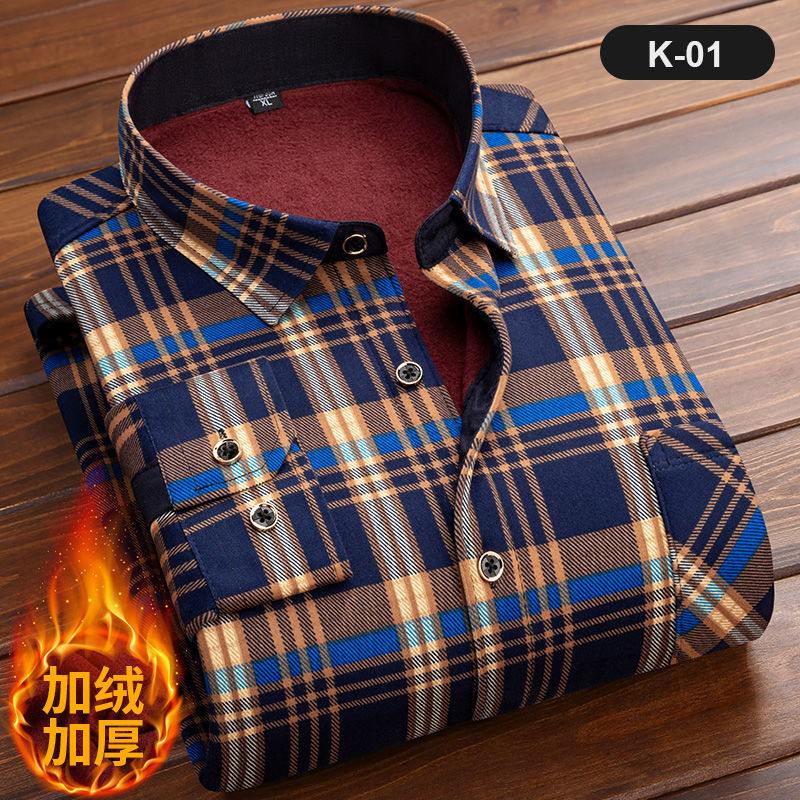 男性用長袖チェック柄シャツ、厚いフリースライン、ソフトカジュ - Flannel Shirt Lined のレビューと価格