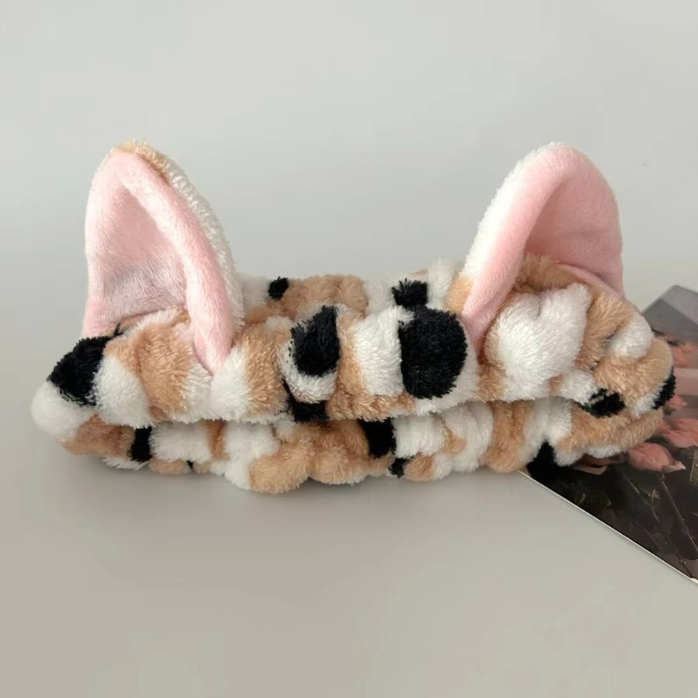 3 ピース/セットヒョウ柄かわいい猫耳ぬいぐるみヘッドバンド - Winter Headband Fleece のレビューと価格