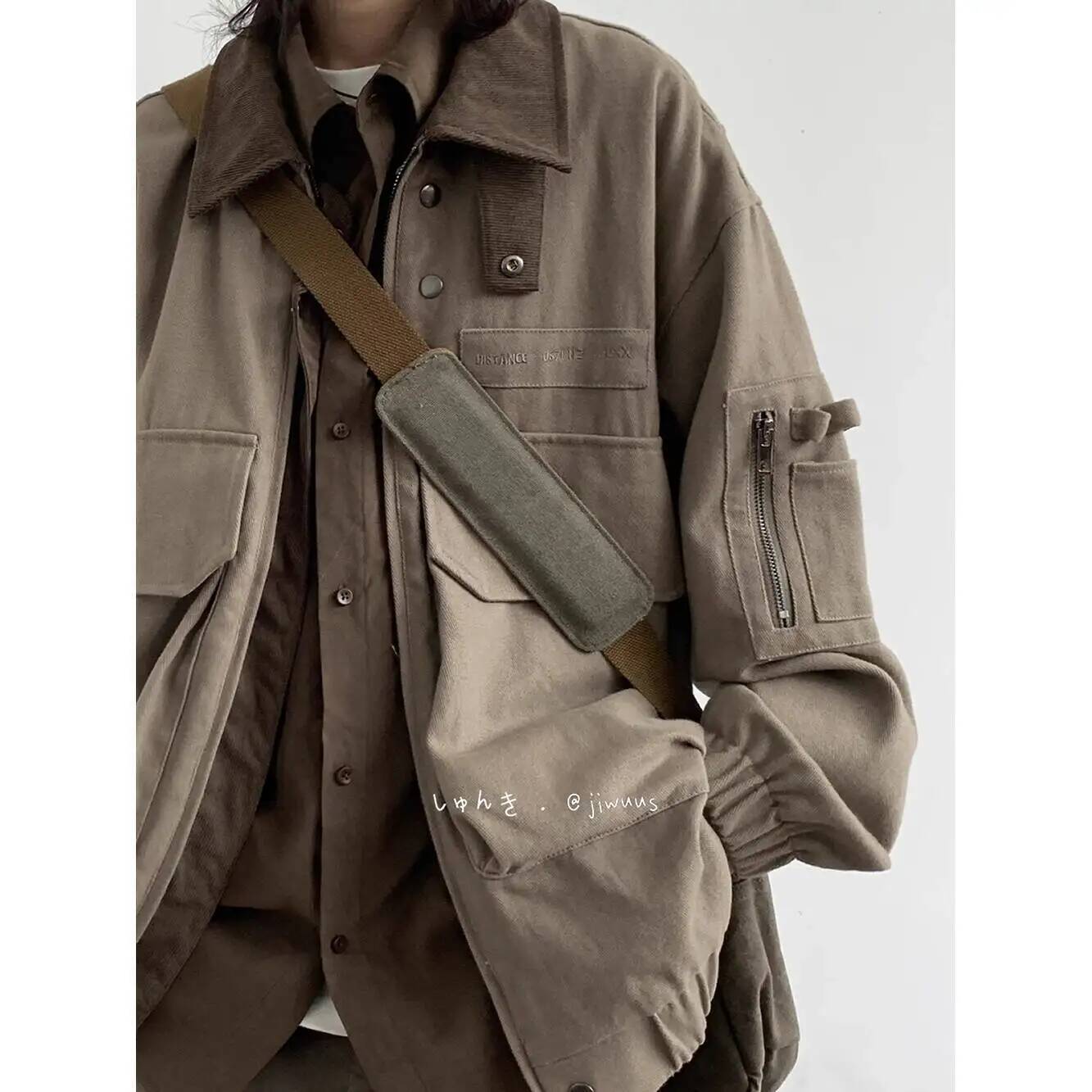 マンジャケット春秋ルーズカーゴジャケット日本製ヴィンテージマ - Down Jacket Packable のレビューと価格
