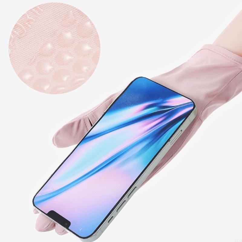 アイスシルク長くて薄い運転手袋電気自動車乗馬タッチスクリーン - Touch Screen Gloves のレビューと価格