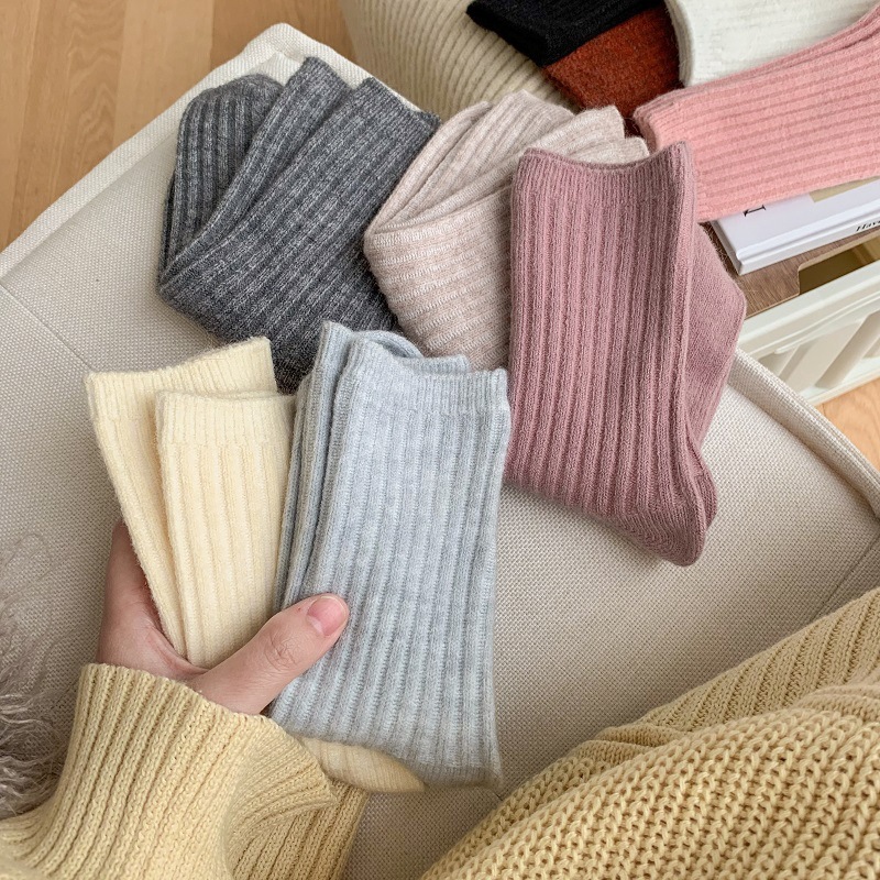 2025 新しい冬カシミヤウールの女性の靴下カジュアル日本の - Thermal Sock Wool のレビューと価格