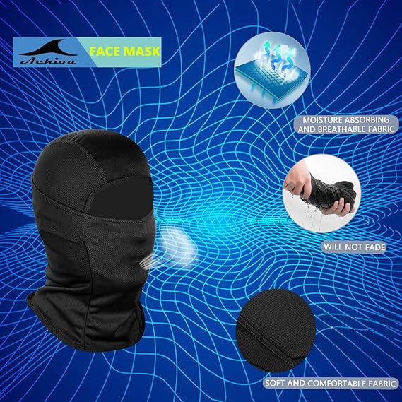 男女兼用スキーマスク、UVカット付きバラクラバフェイスカバー - Balaclava Ski Mask のレビューと価格