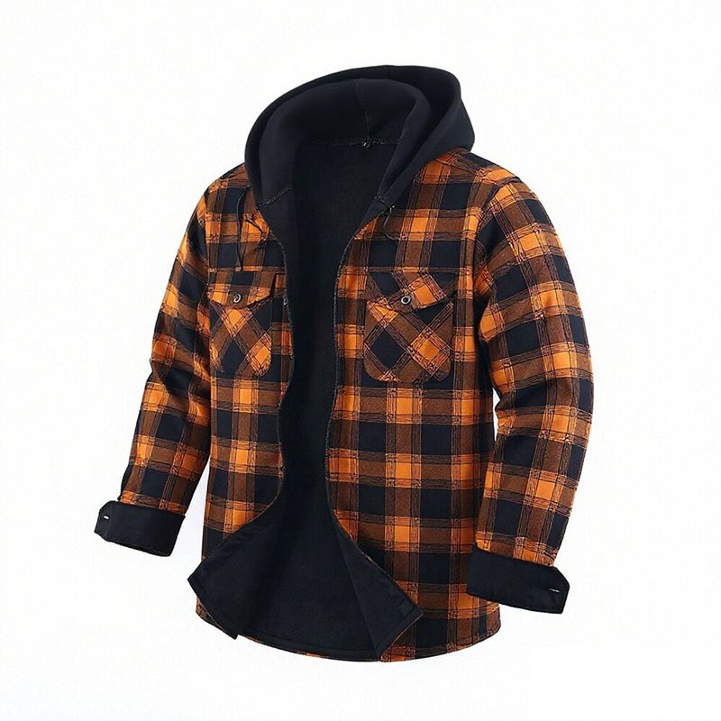QICHE フリース裏地付き厚手フランネルシャツ メンズ フ - Flannel Shirt Lined のレビューと価格