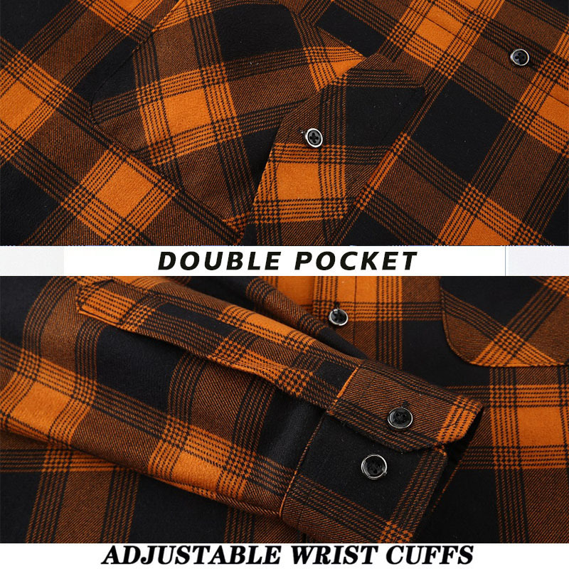 QICHE フリース裏地付き厚手フランネルシャツ メンズ フ - Flannel Shirt Lined のレビューと価格