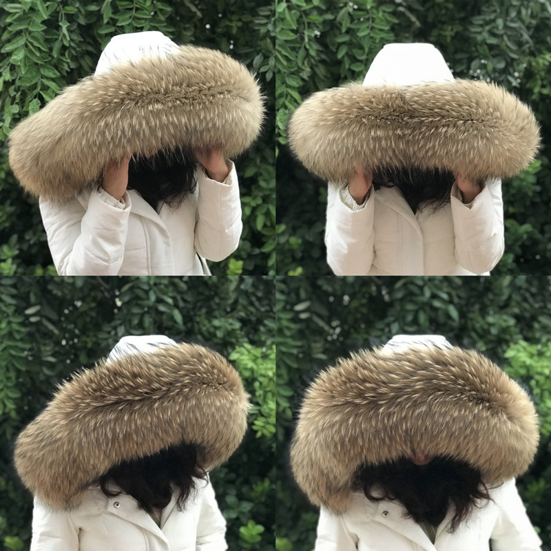 ファーカラー,冬の毛皮のコート,女性用,冬用の天然アライグマ - Shawl Wrap Winter のレビューと価格