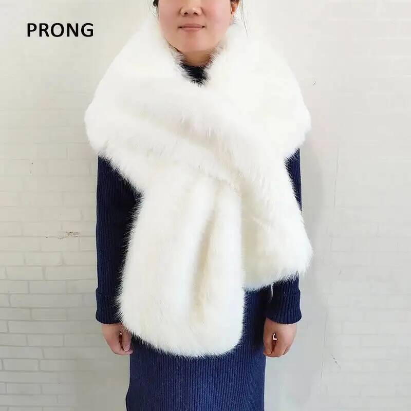 女性フェイクファーショールラップ冬豪華なウェディングケープブ - Shawl Wrap Winter のレビューと価格