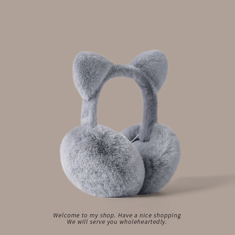 猫耳折りたたみ式イヤーマフぬいぐるみ暖かい耳カバーポータブル - Earmuffs Foldable のレビューと価格