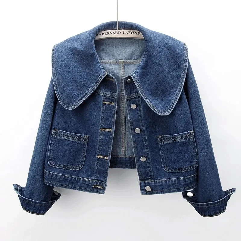 女性用長袖デニムジャケット,カジュアルなショートコート,アウ - Down Jacket Packable のレビューと価格