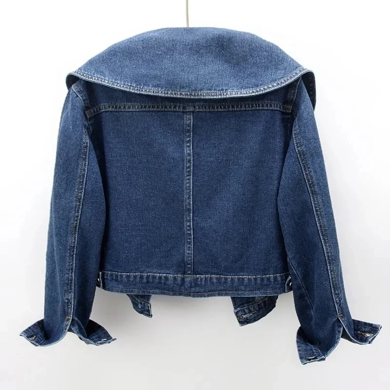 女性用長袖デニムジャケット,カジュアルなショートコート,アウ - Down Jacket Packable のレビューと価格