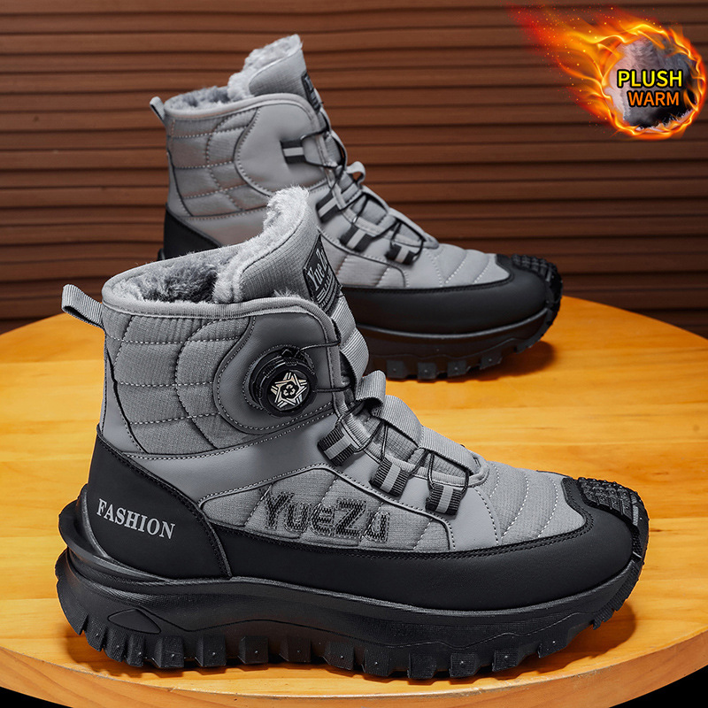 ビッグサイズメンズウィンタースノーブーツハイトップフリース裏 - Waterproof Winter Boot のレビューと価格