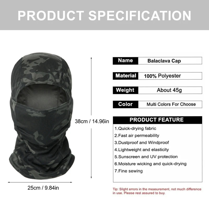 迷彩バラクラバ帽子 サイクリング フルフェイスマスク アウト - Balaclava Ski Mask のレビューと価格