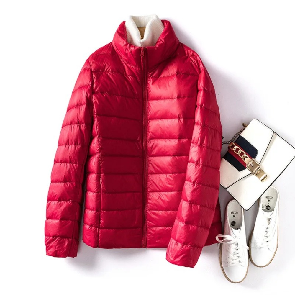 超軽量パッカブル春ダウンコート女性ショートダウンジャケットフ - Down Jacket Packable のレビューと価格
