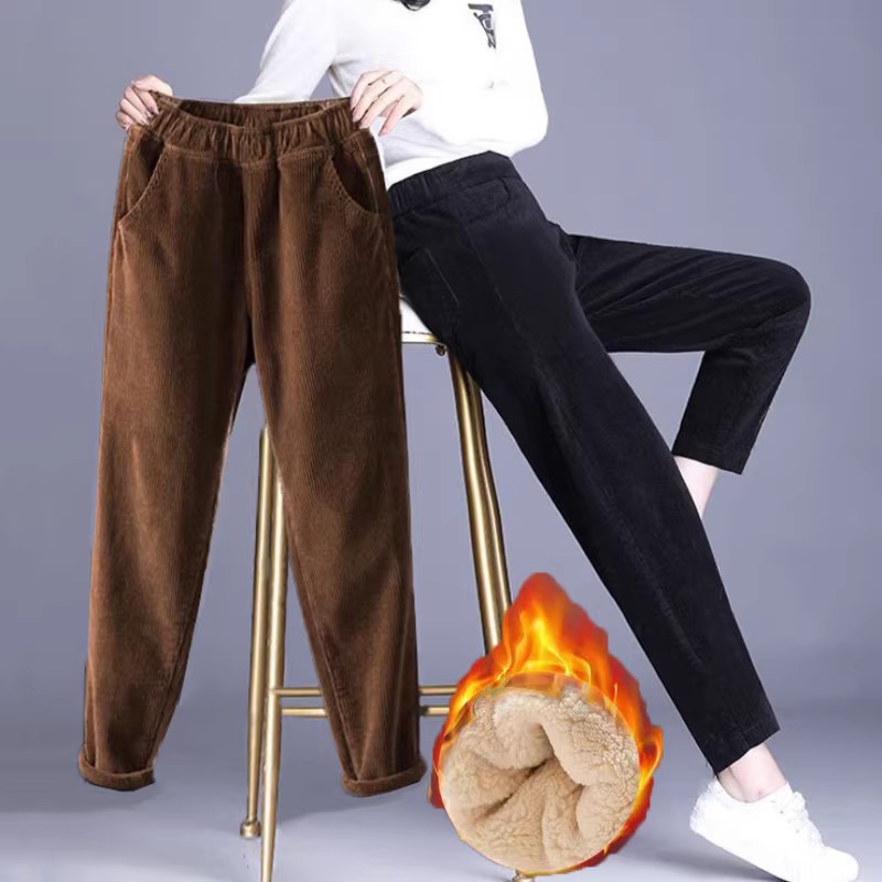 1 個女性秋冬ぬいぐるみ肥厚カジュアルパンツコーデュロイ暖か - Corduroy Pant Warm のレビューと価格