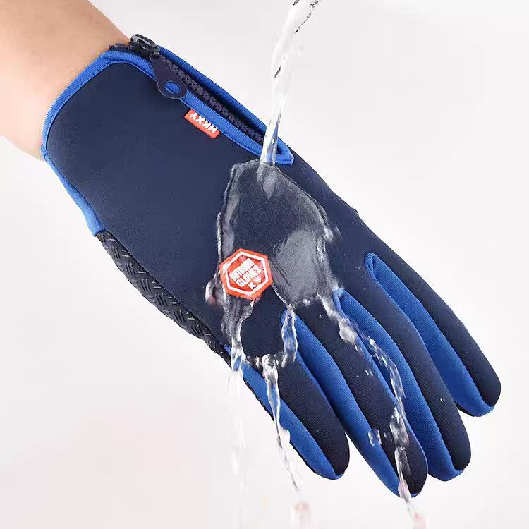 タッチスクリーン対応防風スポーツグローブ、滑り止めシリコンパ - Touch Screen Gloves のレビューと価格