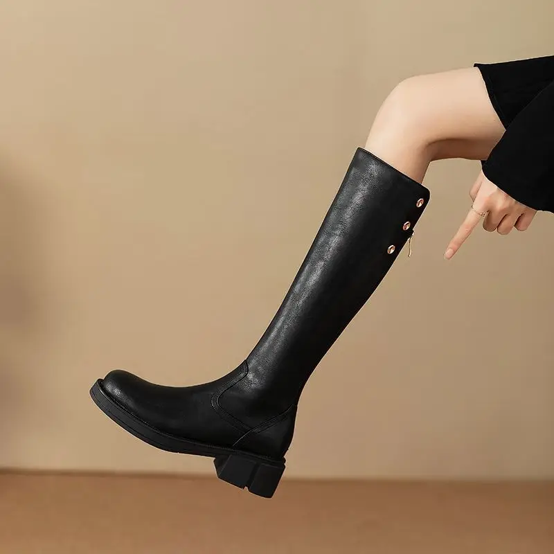 秋冬ミドルヒールレディースニーハイ丈防水PUファッション20 - Waterproof Winter Boot のレビューと価格